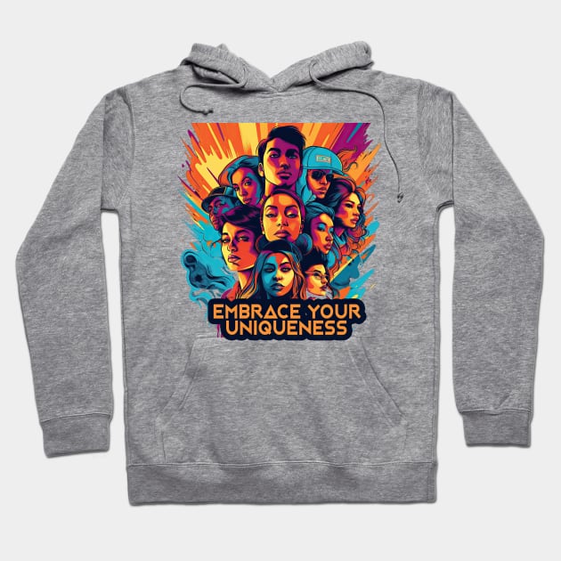 Embrace Your Uniqueness Hoodie by Oddities Outlet